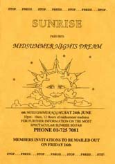 Sunrise - A Midsummer Nights Dream (preflyer)